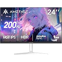 Amzfast Monitor da Gaming 24 Pollici - 200Hz, FHD 1920x1080