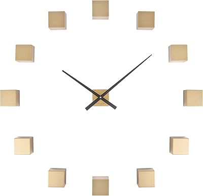 Grande Horloge Murale à Aiguilles Simples Noires sans Chiffres