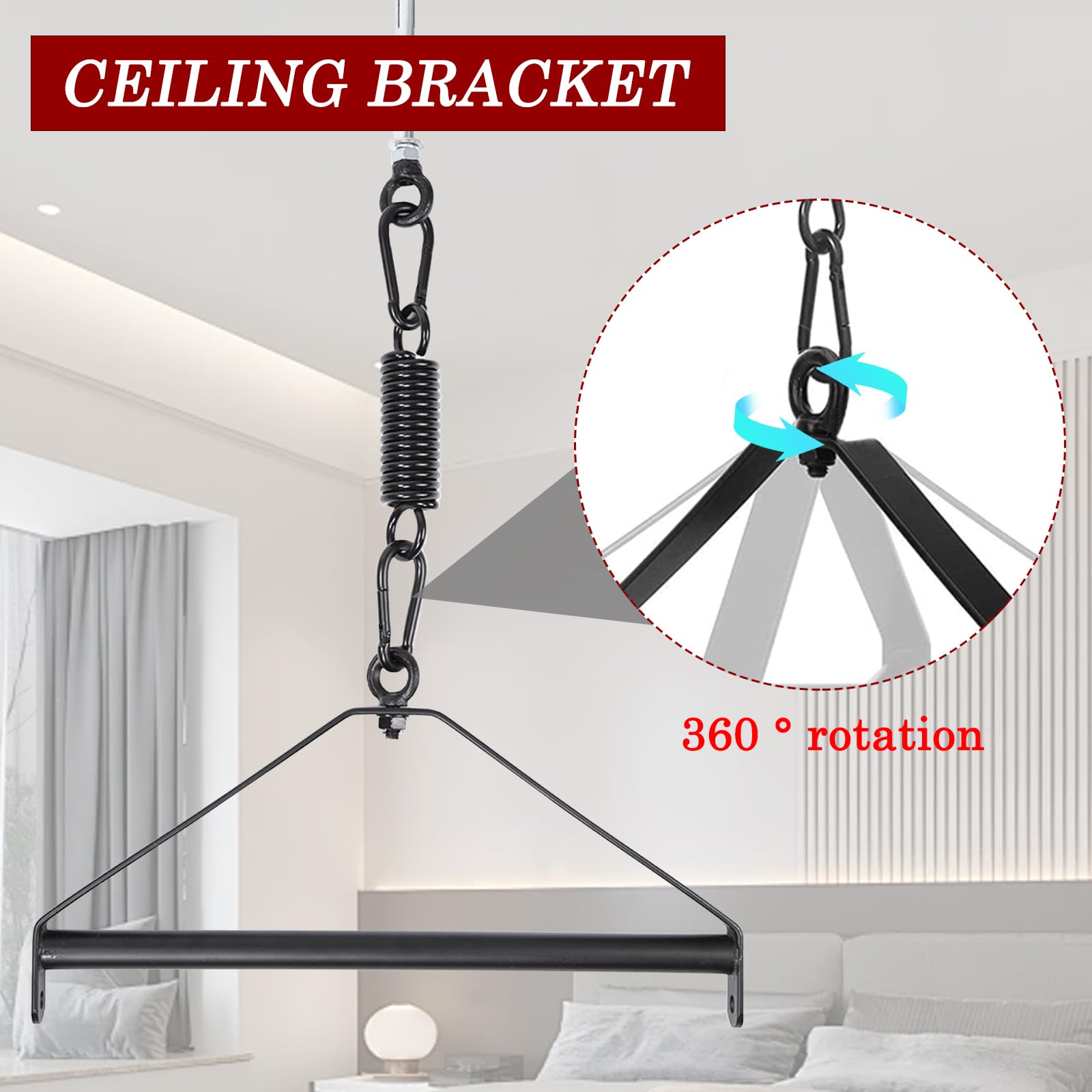 Balançoire Érotique à Fixer au Plafond,Kit de Balançoire d'amour Deluxe avec Fouet et Pinces à Tétons,Set Accessoires,avec 5 Coussinets Charge Maximale 100kg (A)