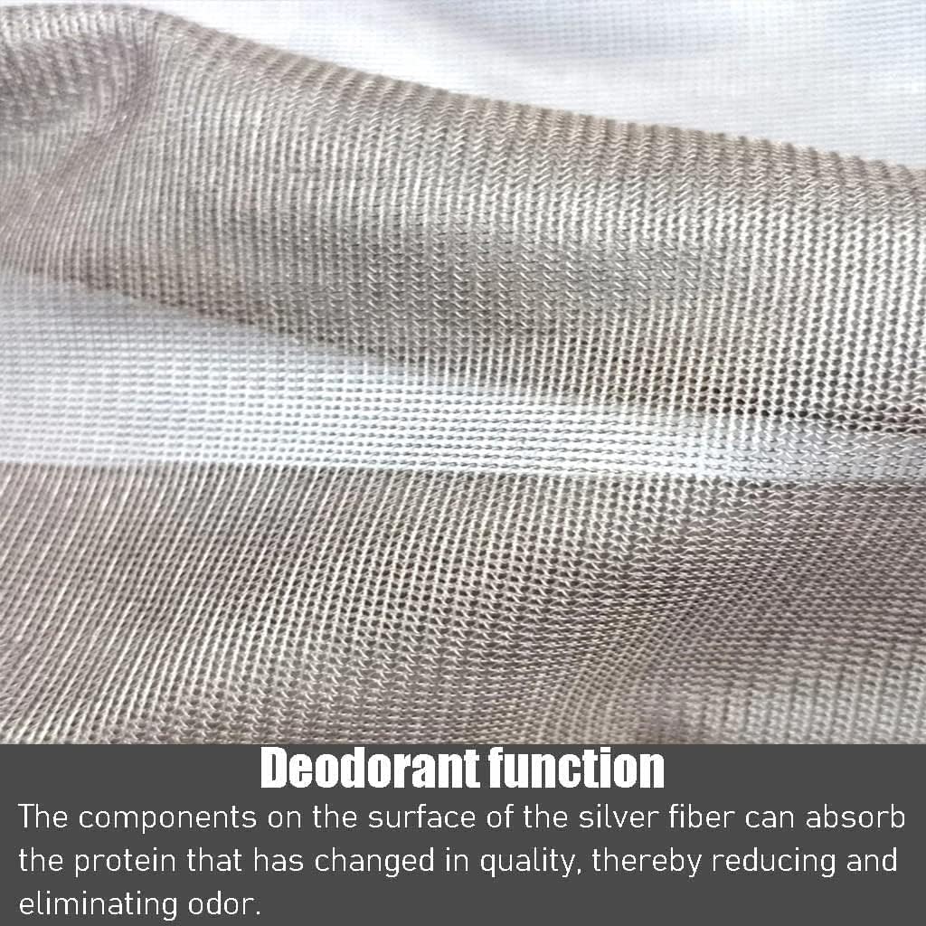 100% Pure Silver Fiber Anti Radiation Fabric Conductive EMF/RFID/EMI/RF Anti Radiation Electro Conductive Fabric for Maternity Dress Wallet Credit Card Anti-Theft Signal Blocking,59in*52in
