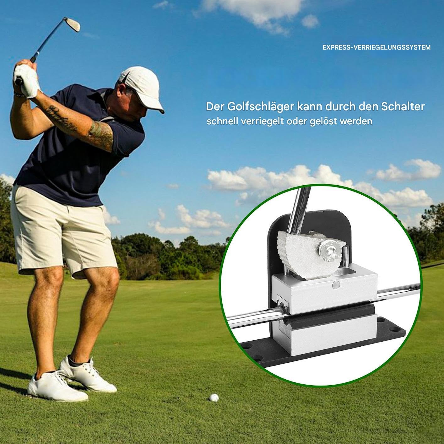 Golf Schaft Klemme – Metall Schnellspanner Werkzeug zum Griffwechsel | Rutschfeste Golfschaft Klemme für Installation, Wartung & Korrektur | Robust für Golfschläger Reparatur & Schaft Fixierung