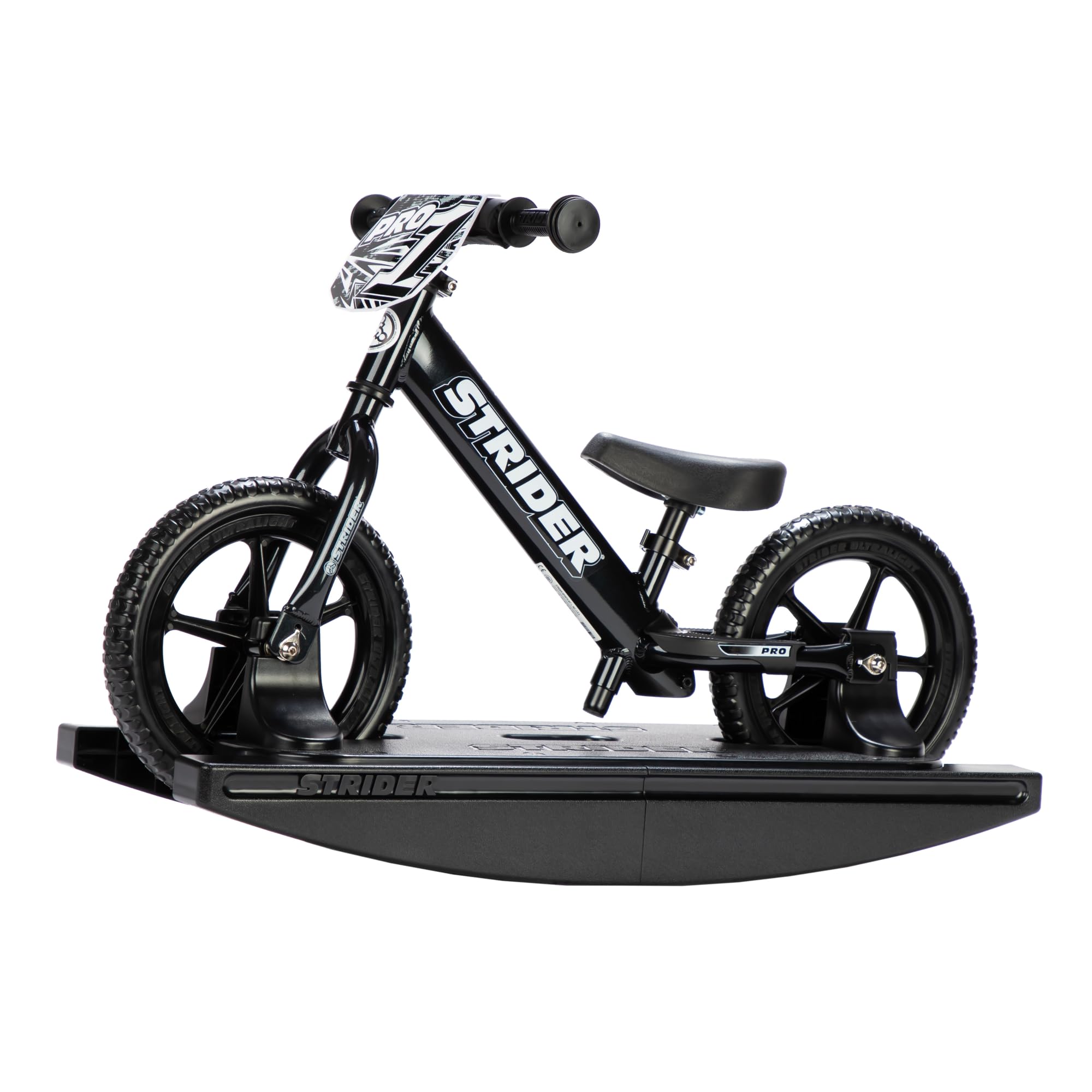 Strider 12” Pro Bike - Helps Teach Baby How to Ride a Balance Bicycle - for Kids 6 Months to 4 Years - Easy Assembly & Adjustments