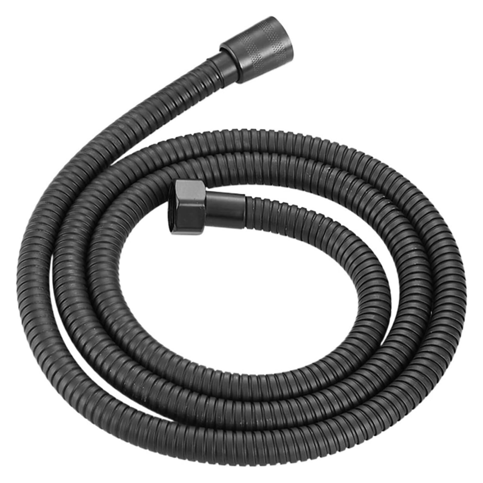 Gkirqvpe 150Cm Shower Hose, Flexible Stainless Steel Shower Hose 1.5M/2M Black Bath Water Extension Tube Accessories