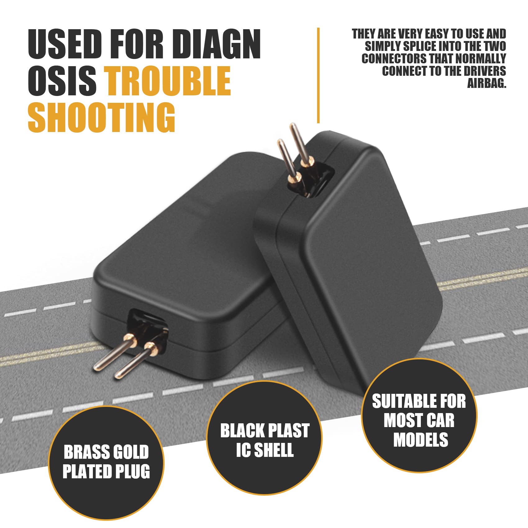Outil de détection de simulateur de voiture SRS - Outil de diagnostic de résistance SRS - Outil universel d'inspection de voiture - 10 pièces