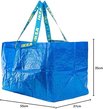 Ikea - 2 x Fracta Blue Big Bag - Ideal for Shopping, Laundry and Storage