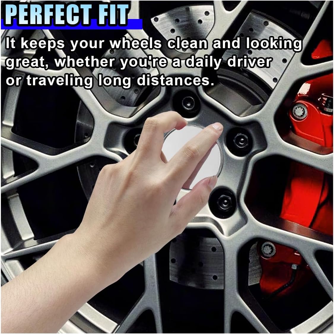 4PCS Car Wheel Center Cap, ABS Snap-in Wheel Hub Cap with 54mm/2.13'' Outer Diameter, 47mm/1.85'' Inner Diameter, Universal Rim Center Hub Caps Cover Accessories for Car Truck SUV (Silver)