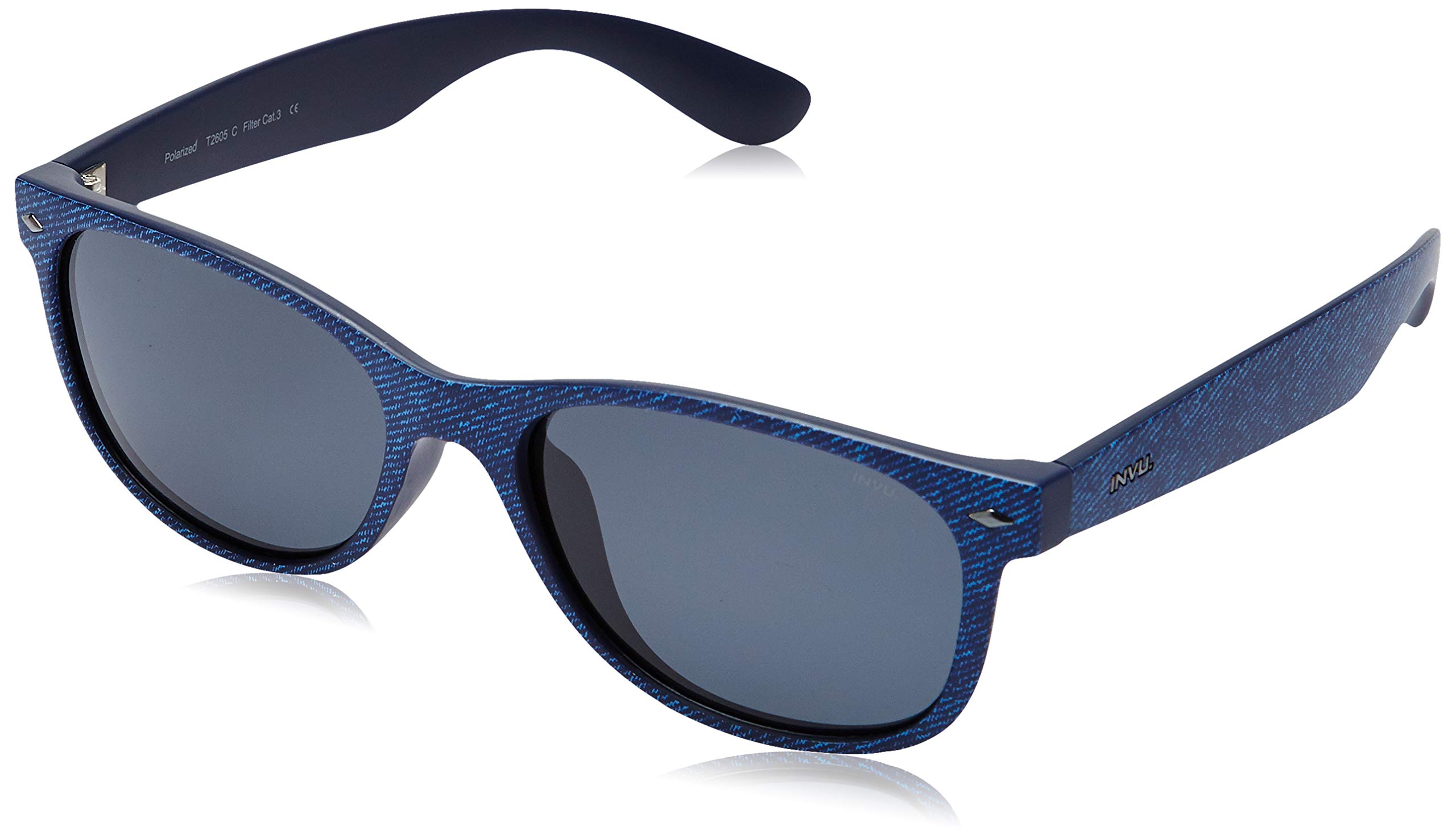 INVU Polarized Rectangular Men's Sunglasses - (T2605C|55|SMOKE Color Lens)