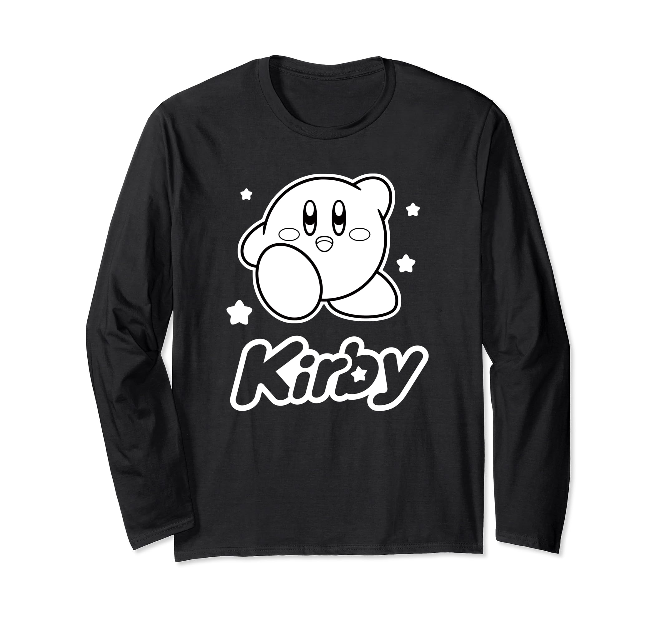 NintendoKirby Vintage Line Art Portrait Long Sleeve T-Shirt
