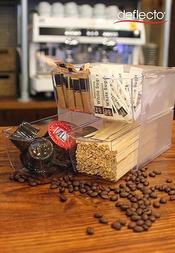 Miniatura 8 de Deflecto Organizador de cubos apilables, organizador de escritorio y manualidades, 1 cajón, transparente, cajón extraíble, 6 pulgadas de ancho x 6