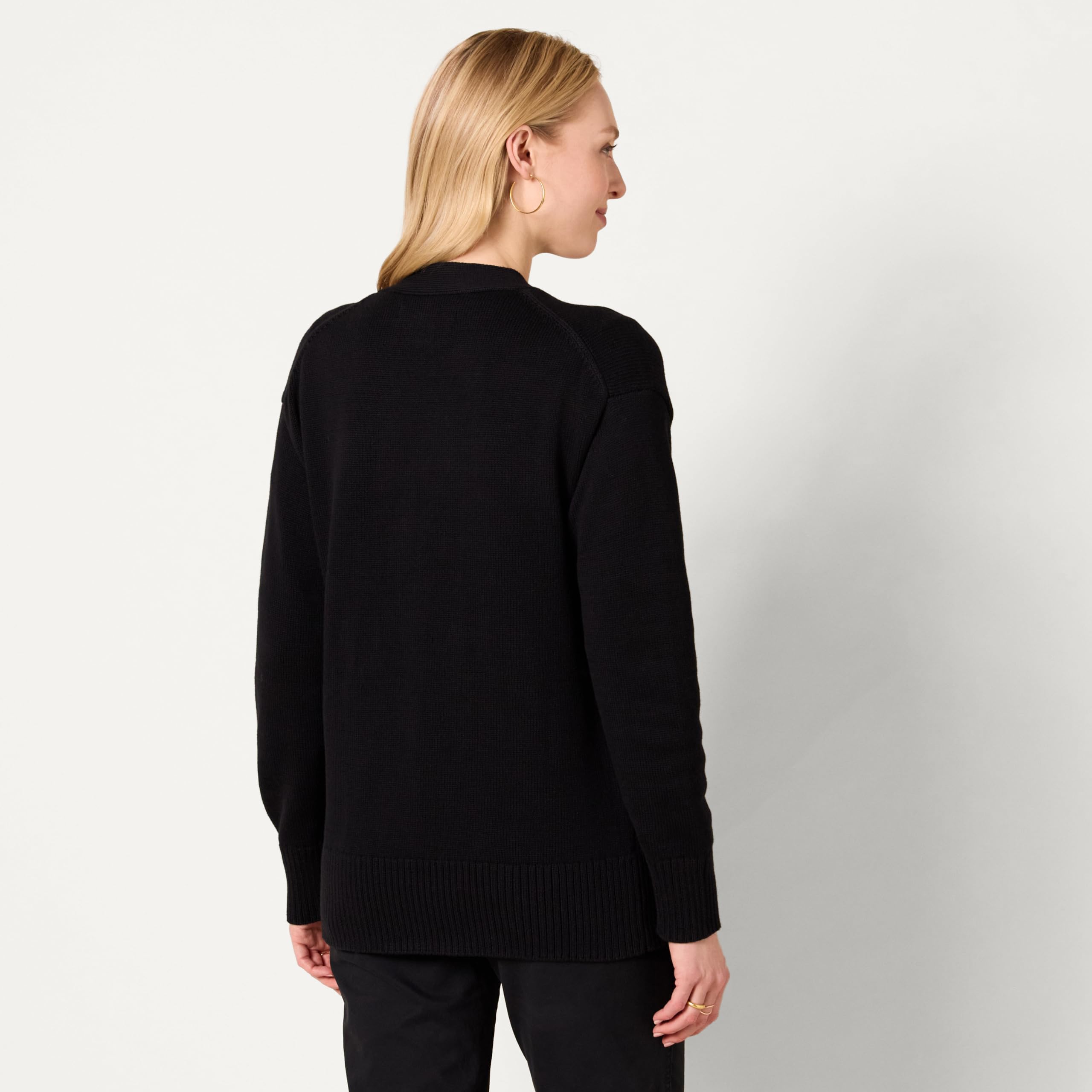 Amazon Essentials Cardigan d’Épaisseur Moyenne, Coupe Décontractée Femme