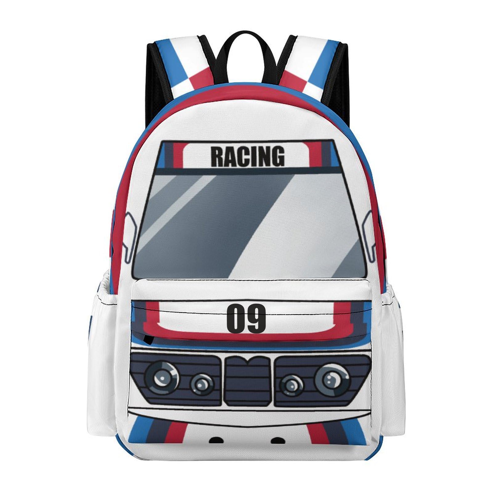 Fiwsuyr Cars Backpack for Kids Boys Girls 16 Inch Racing Car Schoolbag Travel Cartoon Backpacks