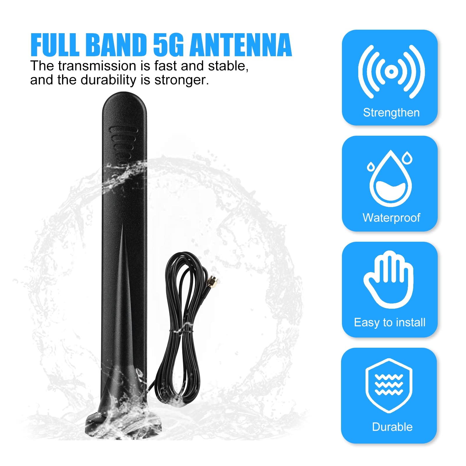 2 Stück 5G LTE Antenne Outdoor Omnidirektionale Signalverstärker 5G