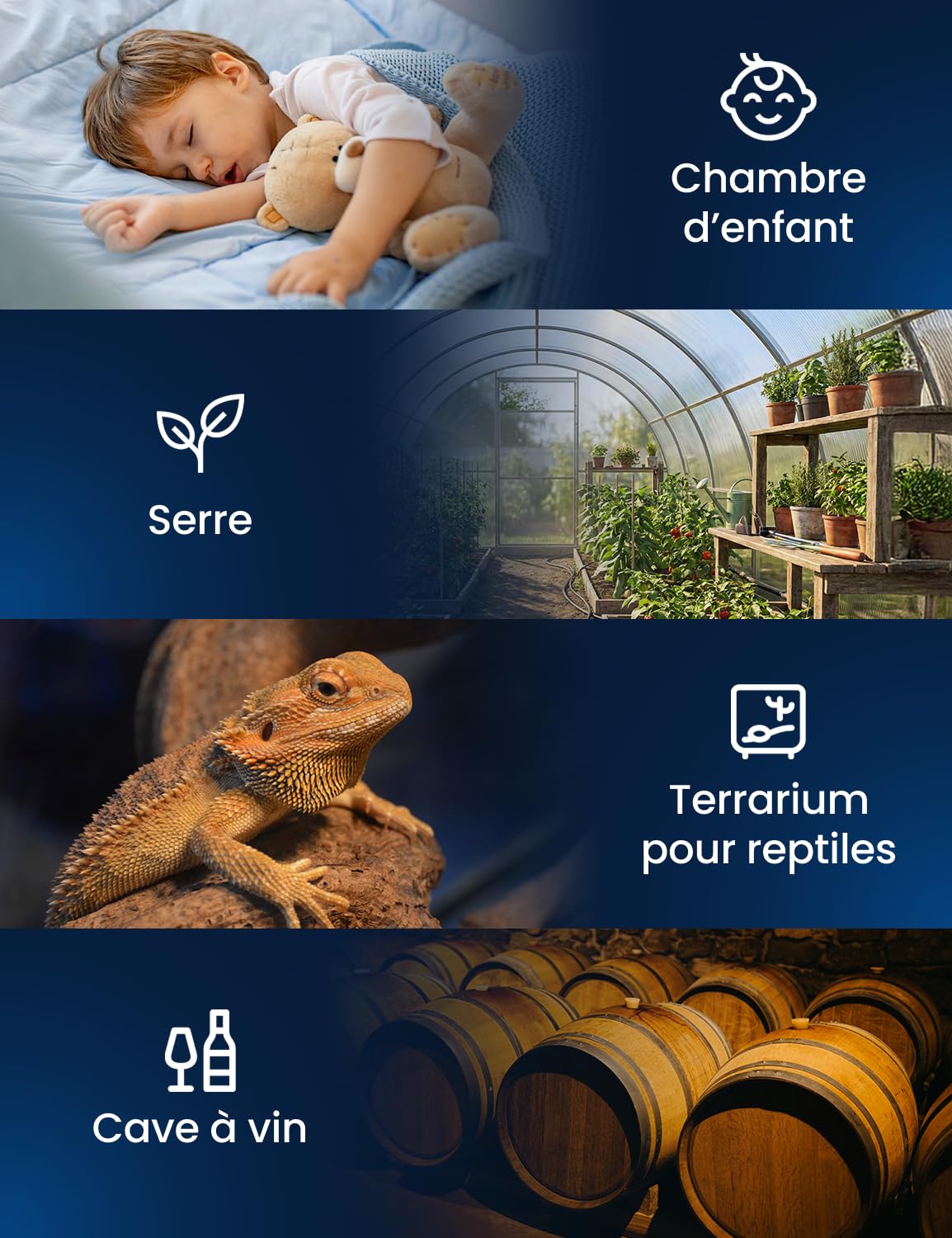 AEGISLINK Hygromètre Thermomètre WiFi, Moniteur de Température Intelligent, Mini Capteur d’Humidité avec Notification, Stockage et Export de Données, Compatible Alexa, ATHZ31 | Compatible Alexa, Notifications, Stockage et Export des Données