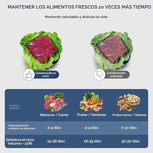 Miniatura 8 de Vakumar Máquina selladora al vacío líquida, máquina selladora al vacío de 90 Kpa, modos seco/húmedo/líquido, luz indicadora LED, diseño bloqueado