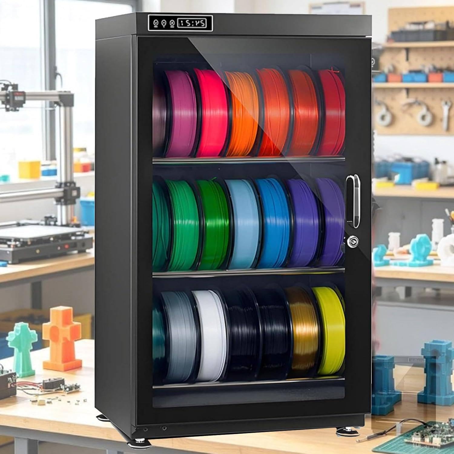 Caja de Secado de filamentos de Impresora 3D,Contiene 10-12/15-21 Rollos 115L