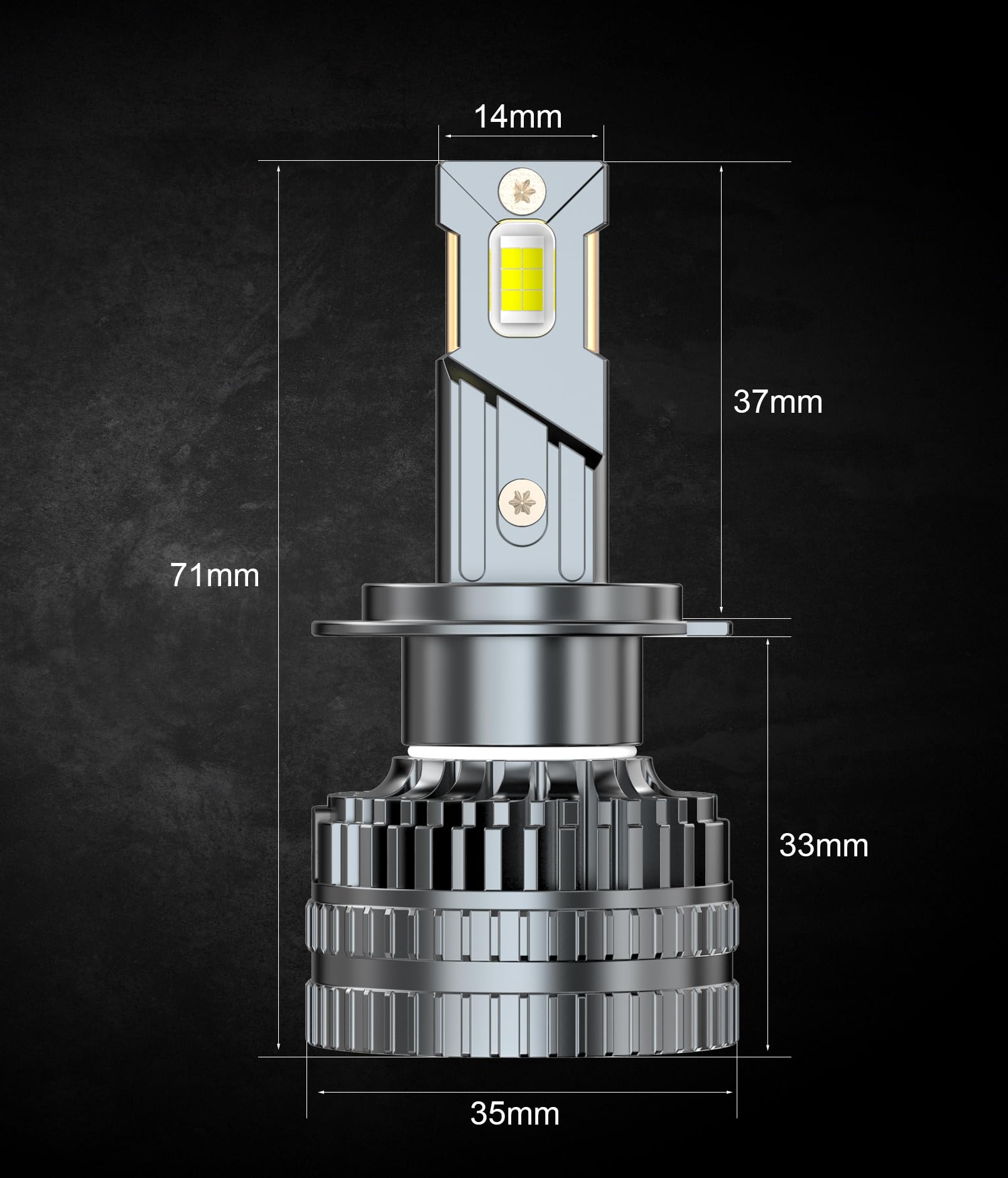 H7 LED Lampadine Auto 130W 48000LM 6000K Luci Bianca 600%， Kit di Conversione per Fari Alogeni Auto, Luce Abbagliante o Anabbagliante 12V, Tubo di Rame Spesso,LED Lampada Luci,2 pezzi