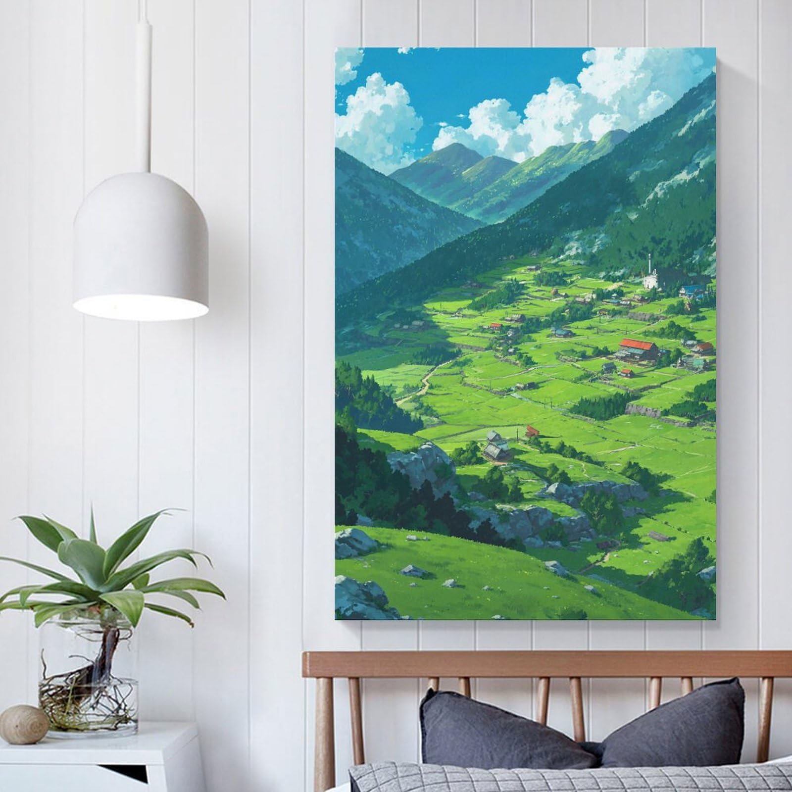 Amazon.co.jp: ポスター 山 自然 風水 絵 山の絵 緑の絵 玄関 開運