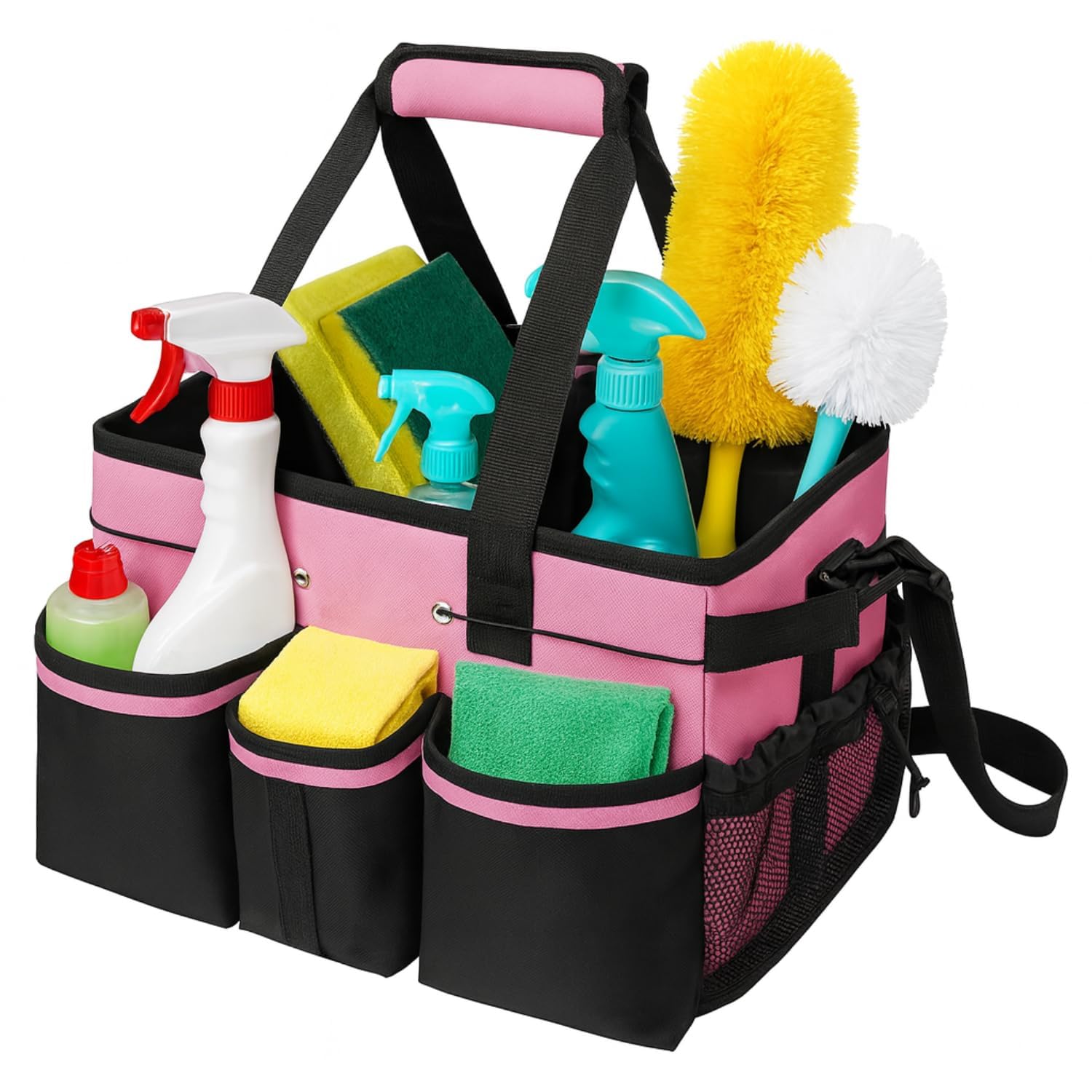 Panier de nettoyage ergonomique à bandoulière pour grand rangement