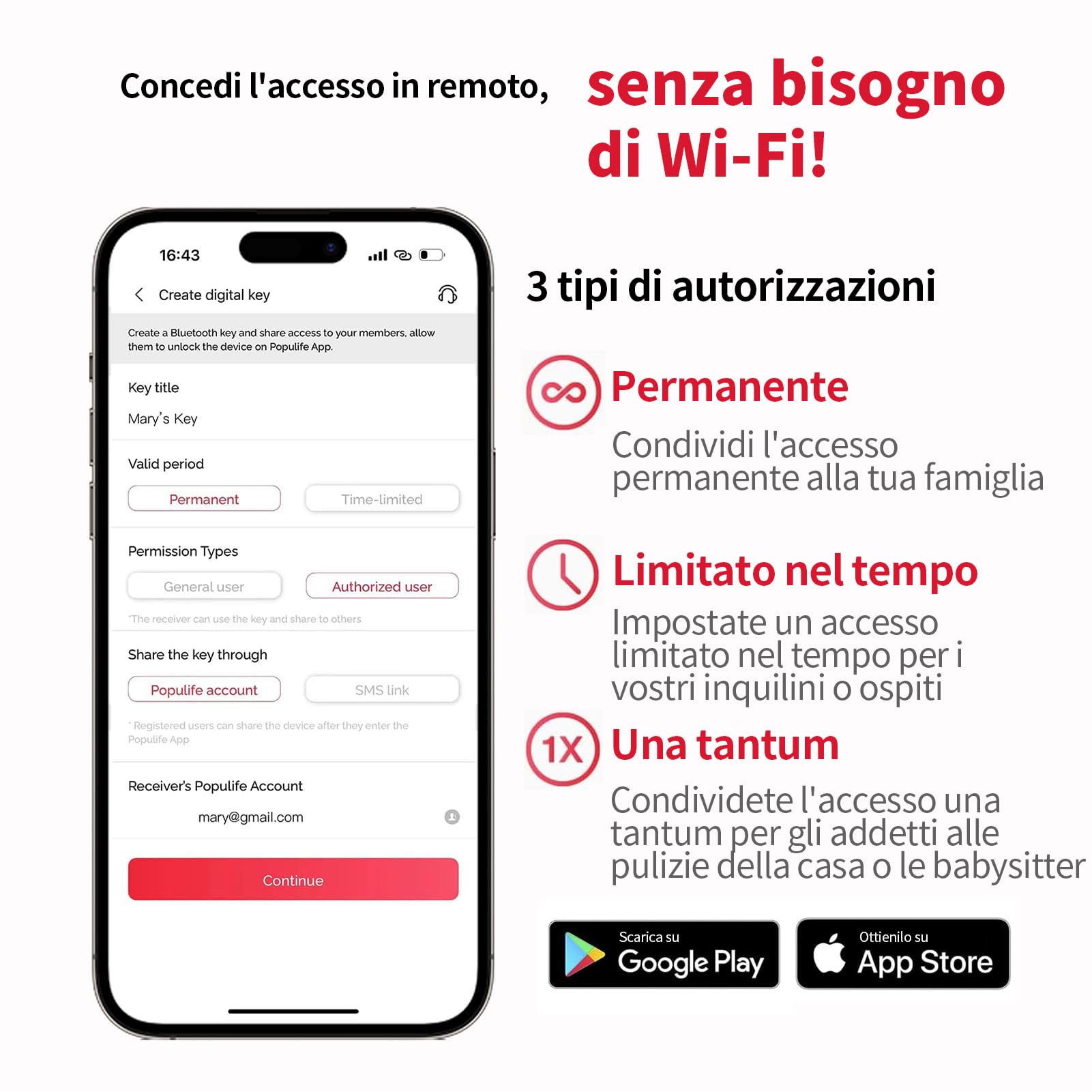 【Versione Aggiornata】Populife Smart Key Box, Elettronica Bluetooth Cassetta Chiavi con Codice, Cassetta Sicurezza Chiavi Fili per Casa, Ufficio & Affitti Immobiliari, IP66 Impermeabile