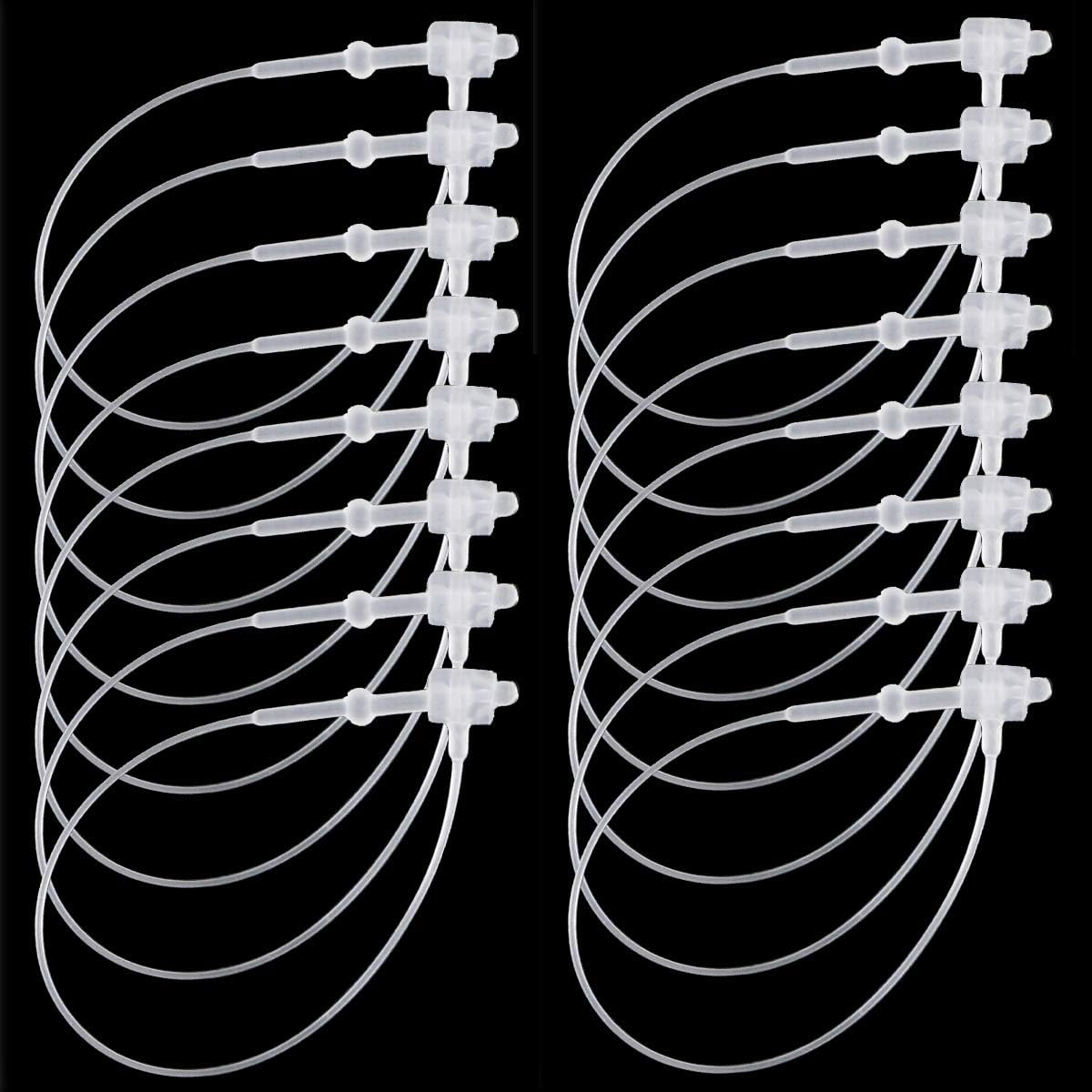 3000 Pieces Snap Lock 3" Security Loops Plastic Tags Fasteners for Clothes(Clear)