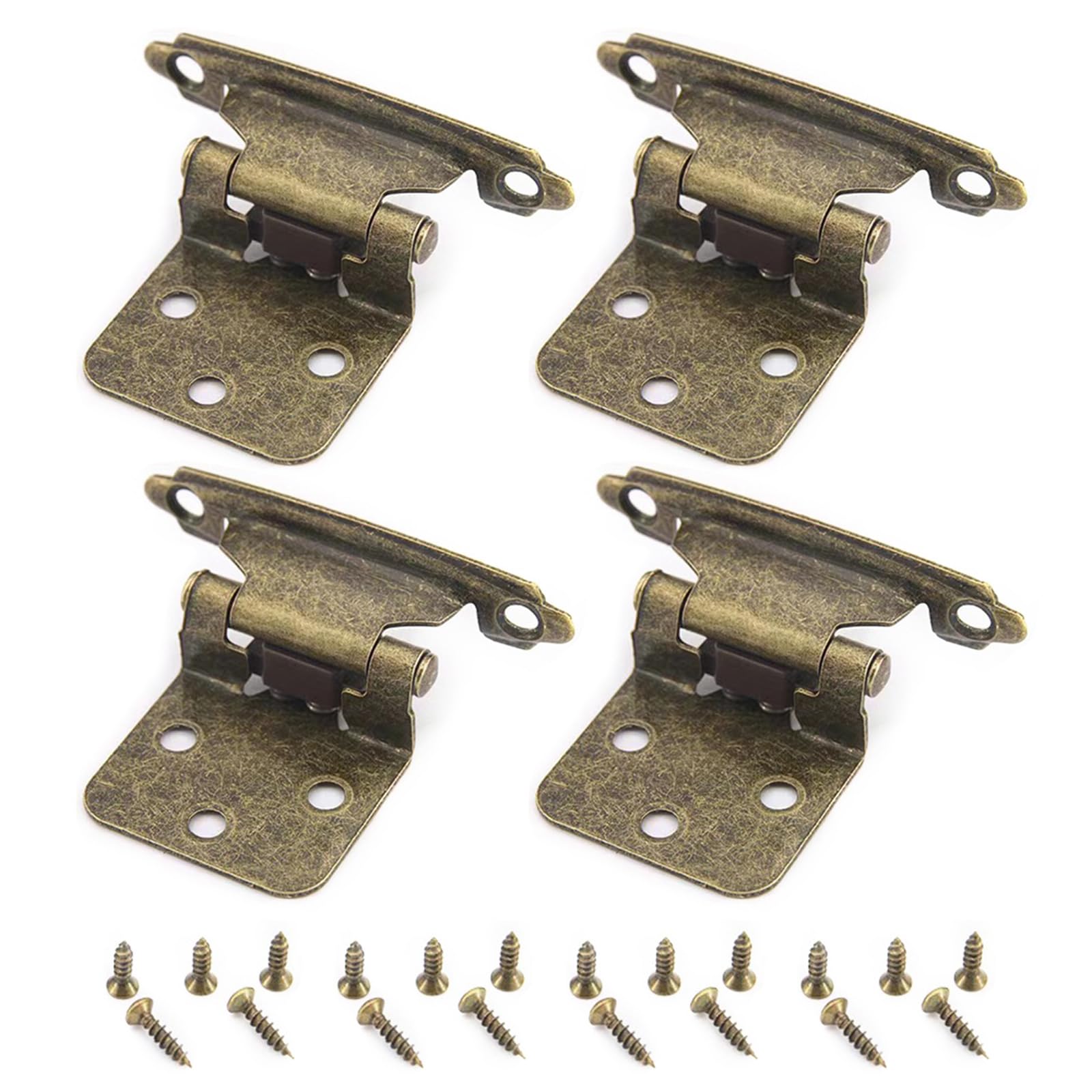 4Pcs Closing Hinges Inset Antique Cabinet Hinge Decorative Hardware for Kitchen/Bathroom/Furniture Cabinets Kitchen Cabinet Door Hinges Hardware