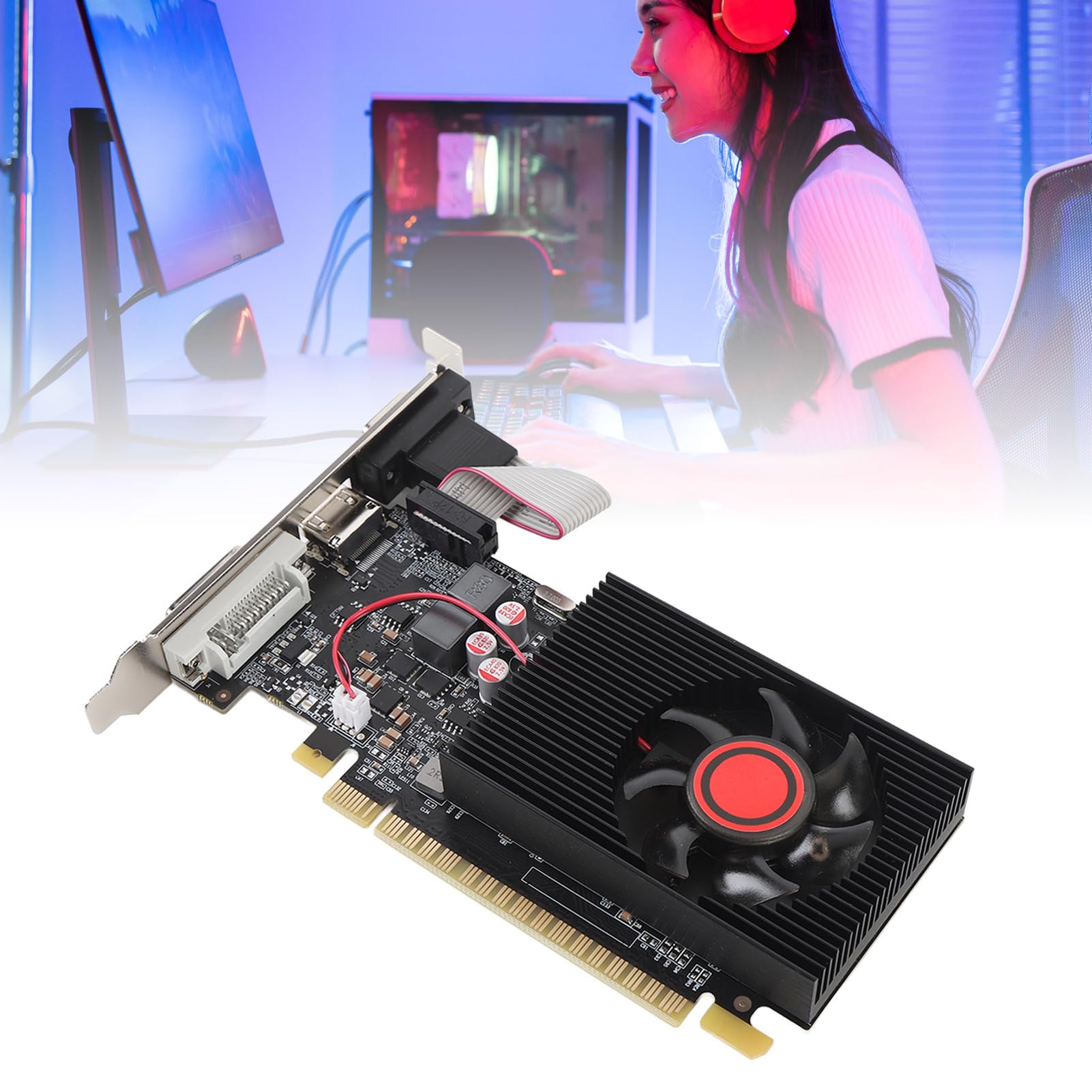 ciciglow Scheda Grafica GT610 da 2 GB Interfaccia ultiediale Ad Alta