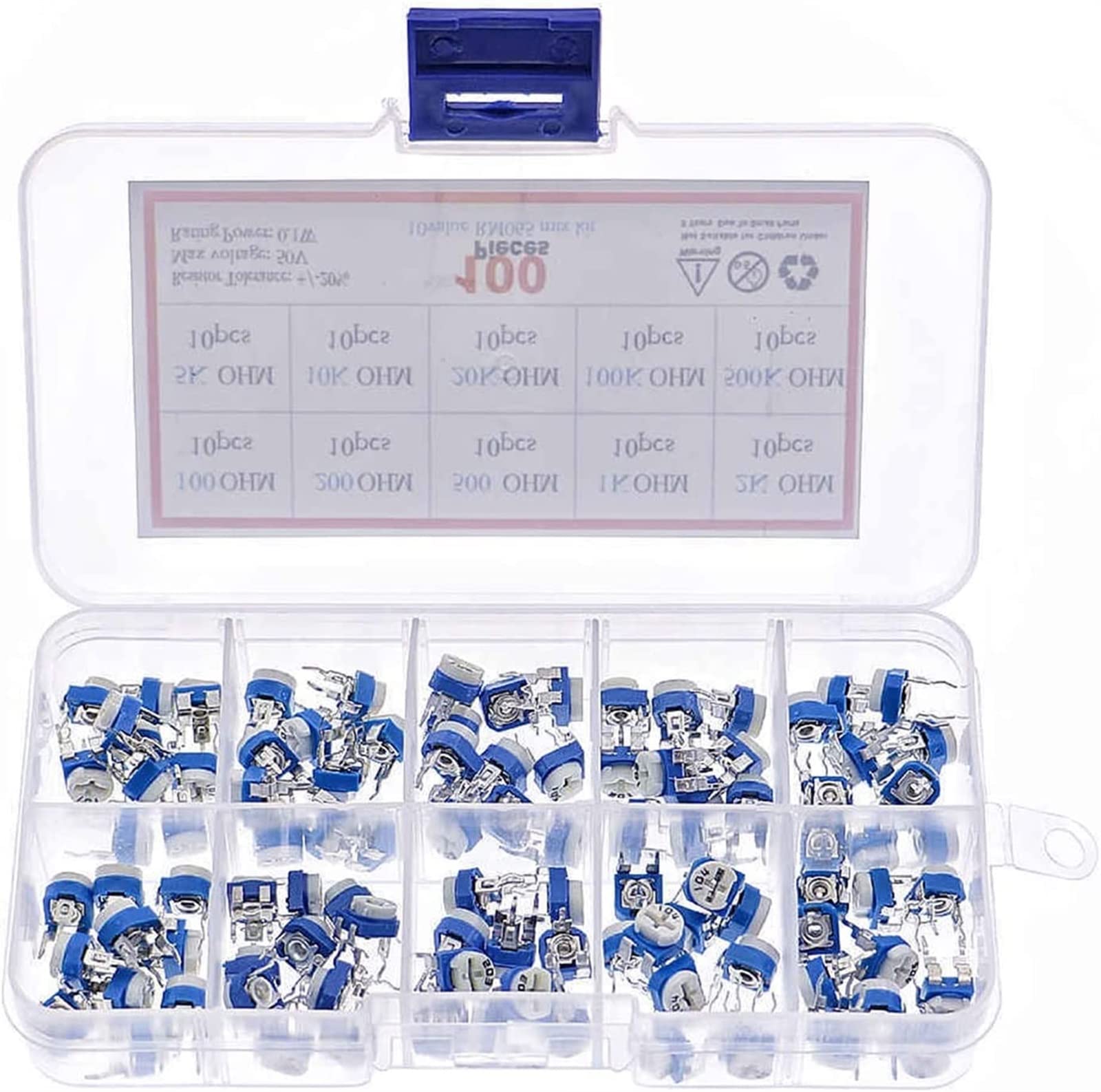 Potentiomètre RM065 horizontal 100 pièces pour réparer vos appareils et consoles rétro