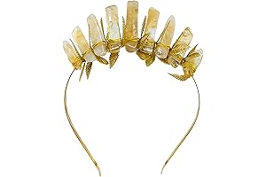 Mini Citrine Crystal Crown Tiara