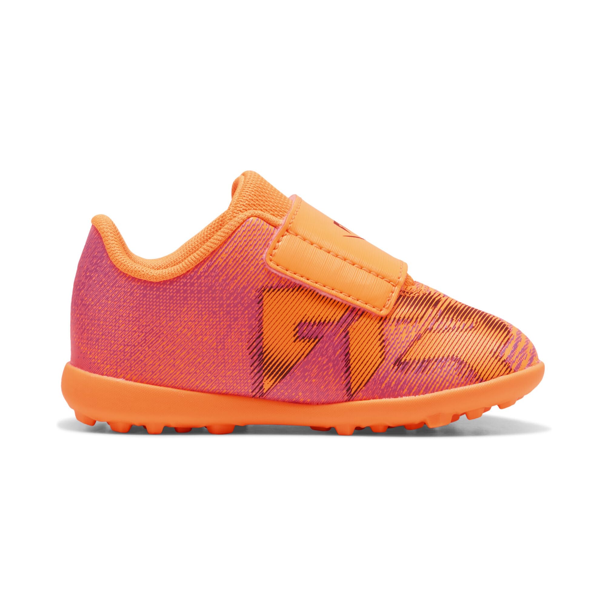 PUMA Chaussures de Football Future 8 Play TT Bébé 24, Heat Fire Black Ravish Orange Pink