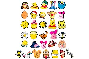 Winnie the Pooh Croc Charms - Cartoon Shoe Charms for Clog Sandals
