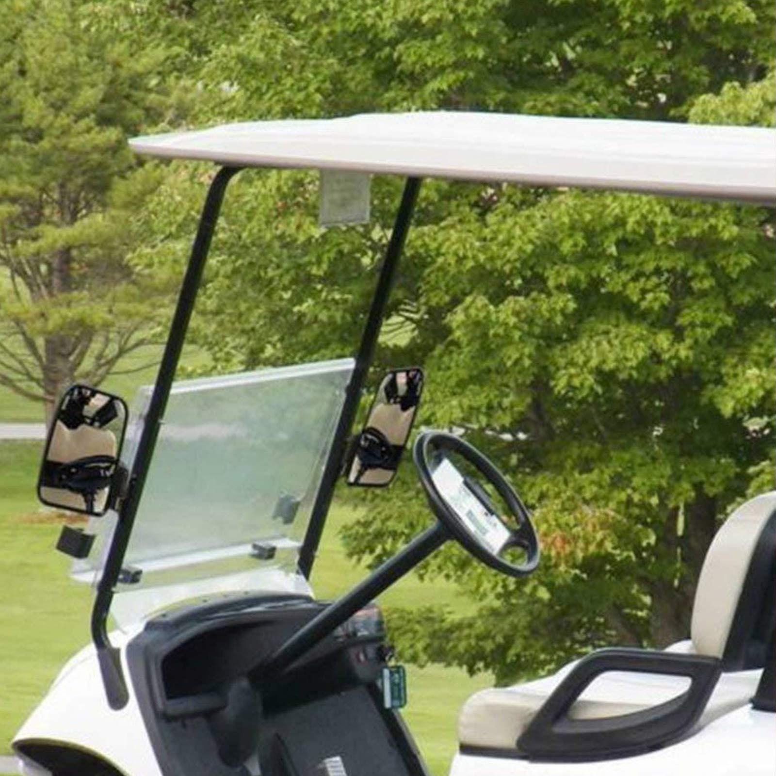 Topteng 1 Paire de rétroviseurs latéraux de voiturette de Golf rétroviseur pour Voiture de Club pour EZ-GO pour Yamaha Golf Carts