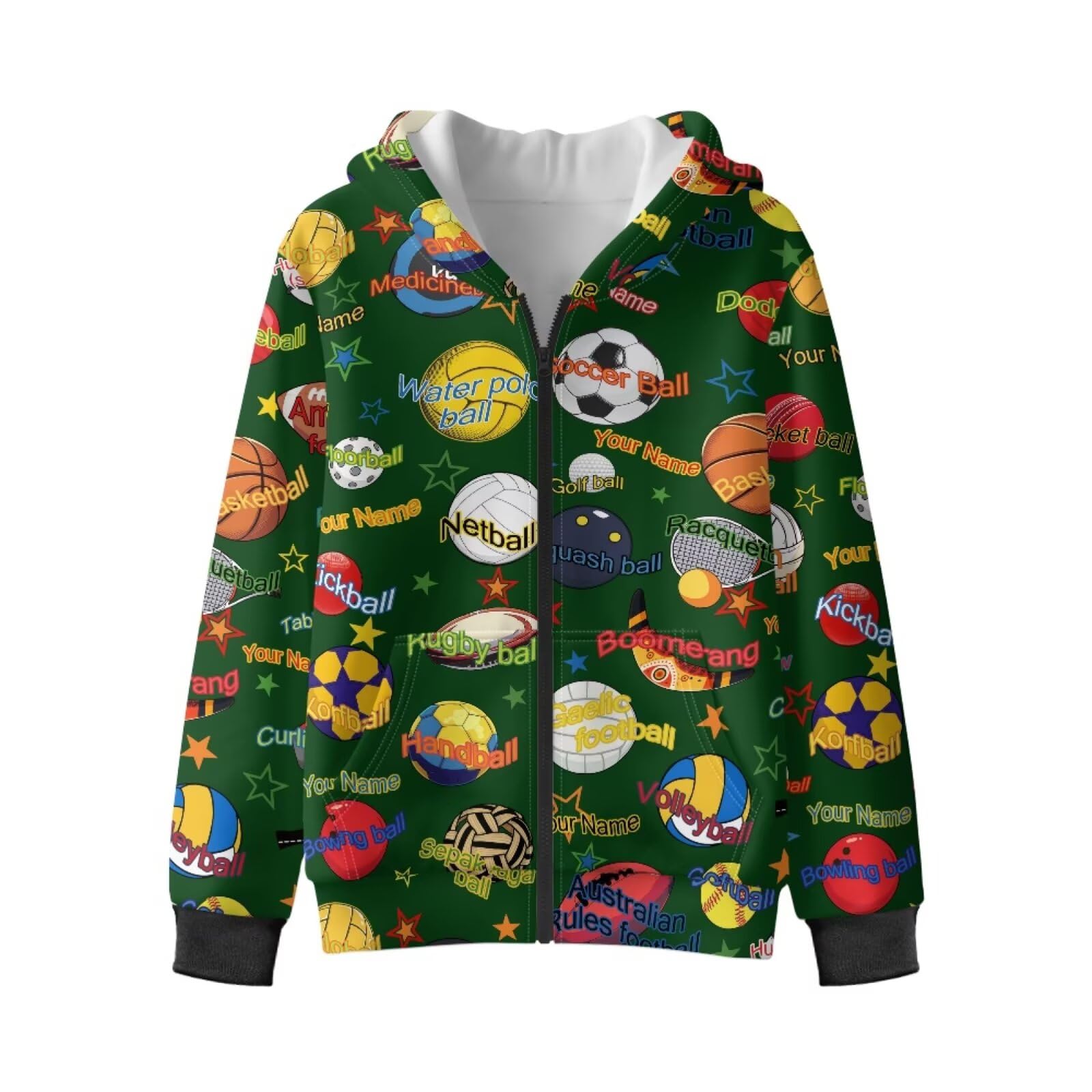 Sudadera con capucha y cremallera para niños, cómoda chaqueta deportiva con forro polar