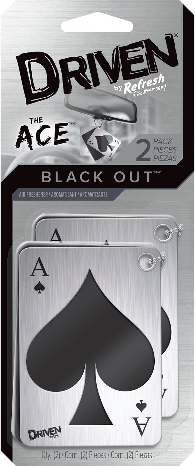 Driven Novelty Air Freshener (Black Out Scent, 2 Pack)