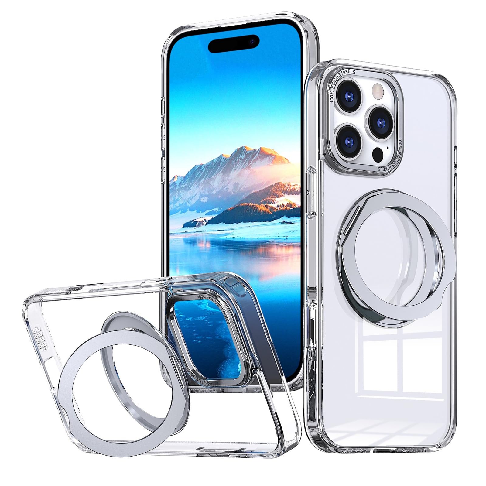 Coque iPhone 16 élégante et fine avec béquille rotative robuste - 8