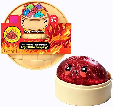 Dumpling Mystery Squishy Angry Edition, Mystery Squishy with Box, Dumplings Squeeze Balls Stress Relief Sensory Squeeze for Holiday & Birthday Party Favor Gifts
