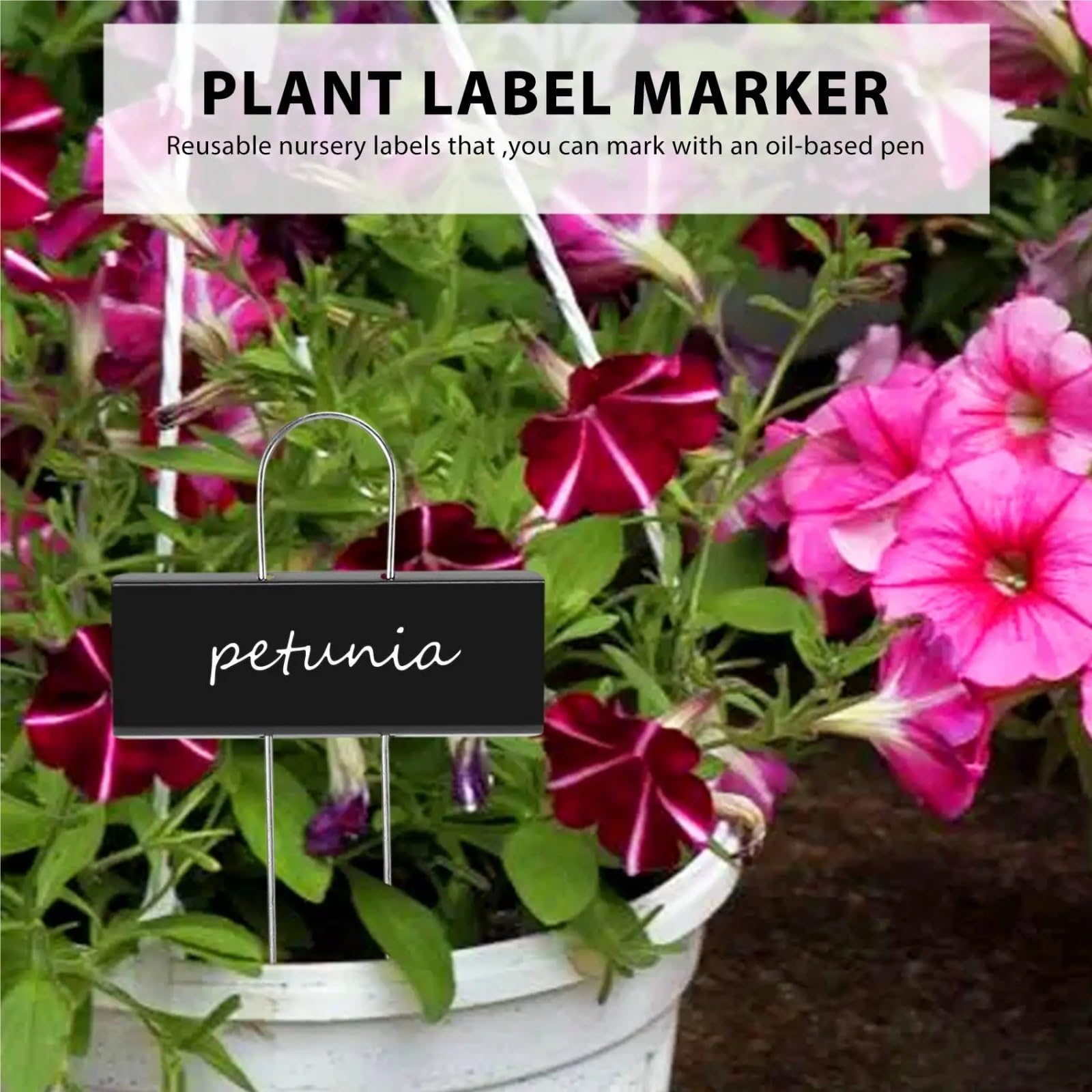 Etiquette Jardin Étiquettes de plantes en métal, 30 pièces, marqueurs jardin résistants aux intempéries, étiquettes pépinière réutilisables for légumes, herbes, fleurs, serre noire