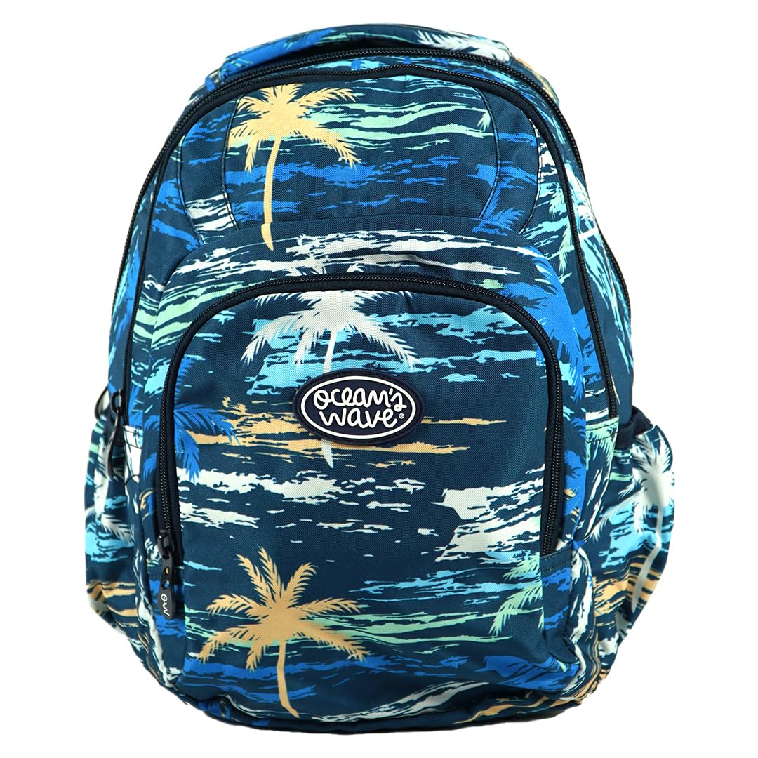 Ocean´s Wave OCEAN'S WAVE - Mochila Ligera e Impermeable con 5 Compartimentos - Espalda Acolchada - Medidas 31 x 15 x 42 cm - Multicolor - Mochila Escolar Unisex