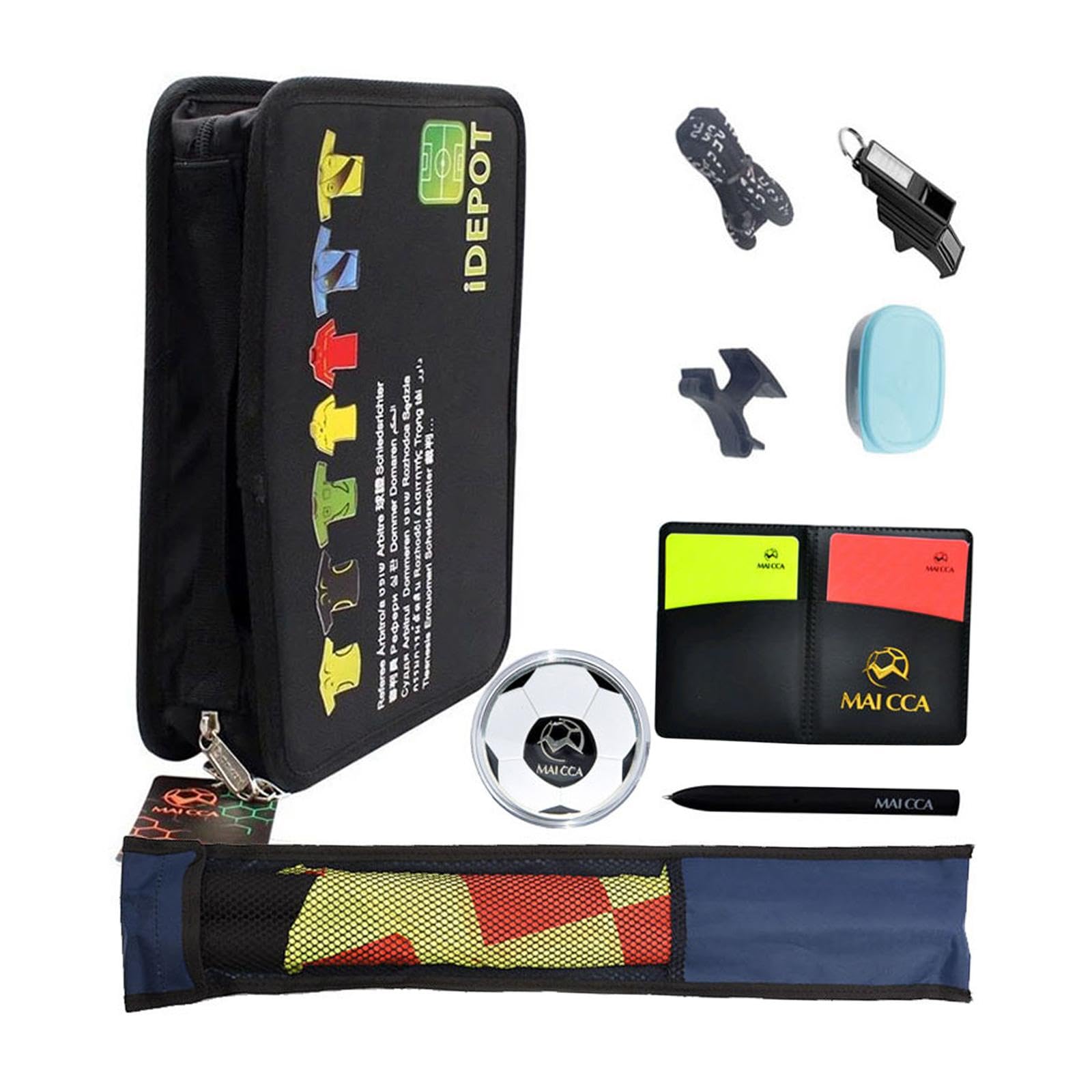 Creations Soccer Referee Accessory Bag Hand Flag Football Red Yellow Card Carrying Bag-picture-31