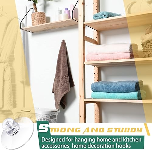 Miniatura 6 de Zopeal Ventosas adhesivas a granel con tornillos, tuerca de plástico de 1.575 pulgadas, almohadilla de ventosa de PVC transparente, soporte de