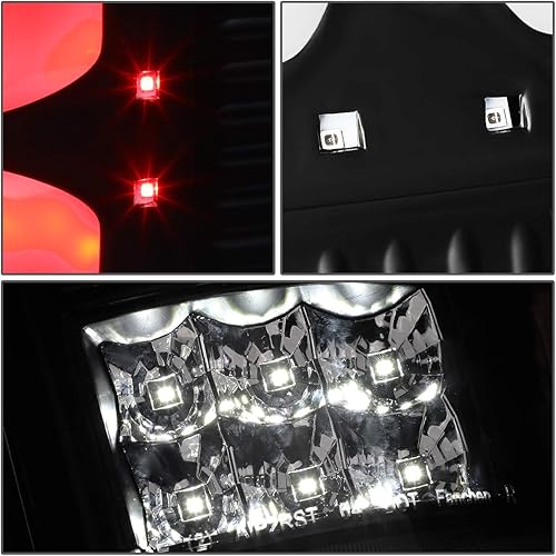 Miniatura 5 de DNA MOTORING TL-F15004-LED-3D-BK-CL Conjunto de luz trasera LED 3D para lado del conductor y del pasajero [compatible con Ford F150 Lobo 04-08]