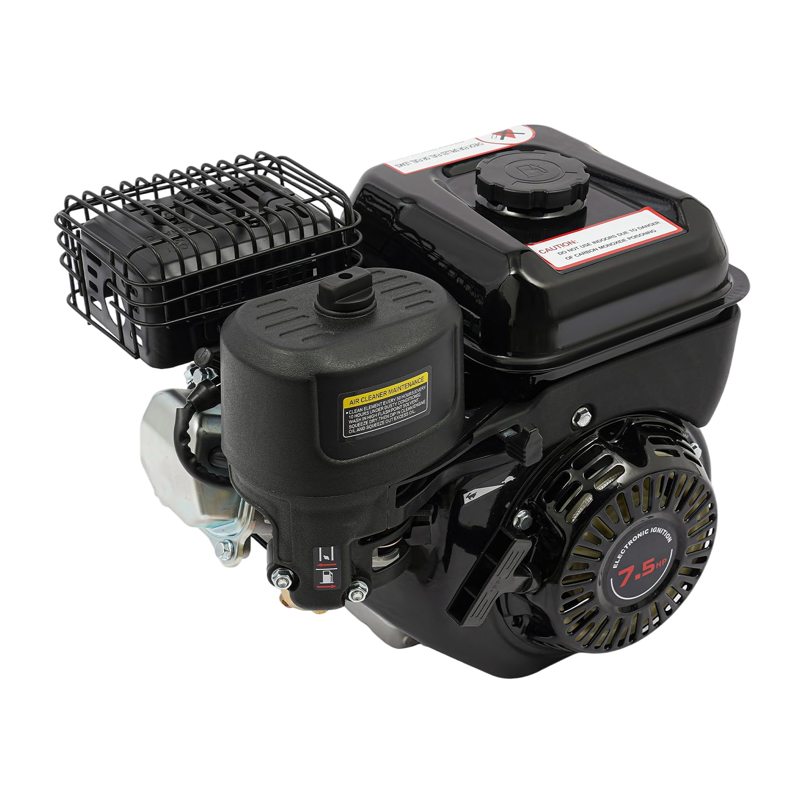 Motor de gasolina de 7,5 CV de 4 tiempos, 212 CC 3600 rpm, motor estacionario, motor industrial, duradero, bajo consumo de combustible, refrigeración por aire, motor Go Kart motor de repuesto, motor