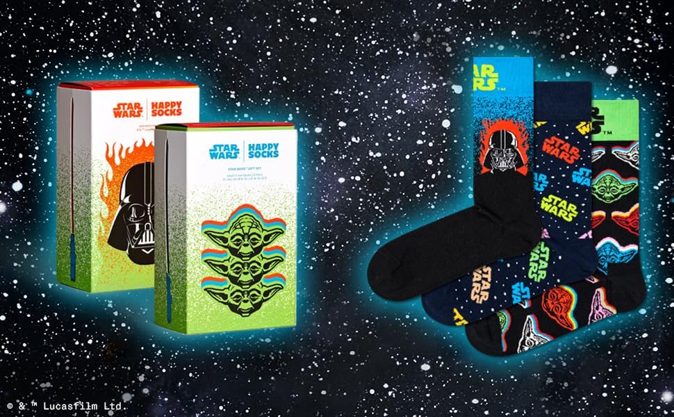 Miniatura 2 de Happy Socks Star Wars Limited Edition Crew Socks, Gift Boxes for Men and Women - made with Sustainable Cotton
