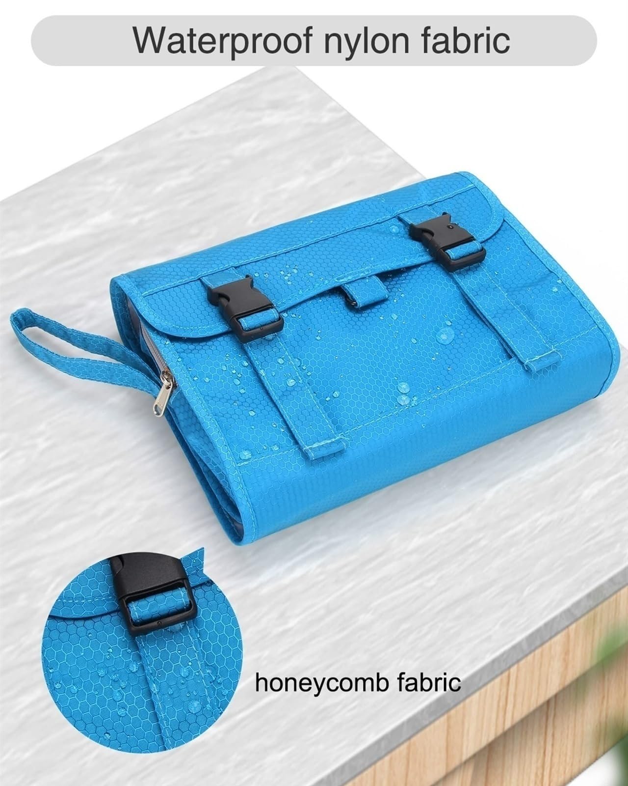 Porta Trucchi Pochette Trucchi Borsa Da Toilette Da Viaggio Appesa Borsa Da Toilette Grande Impermeabile Borsa For Cosmetici Trousse Trucchi Donna(Blue)