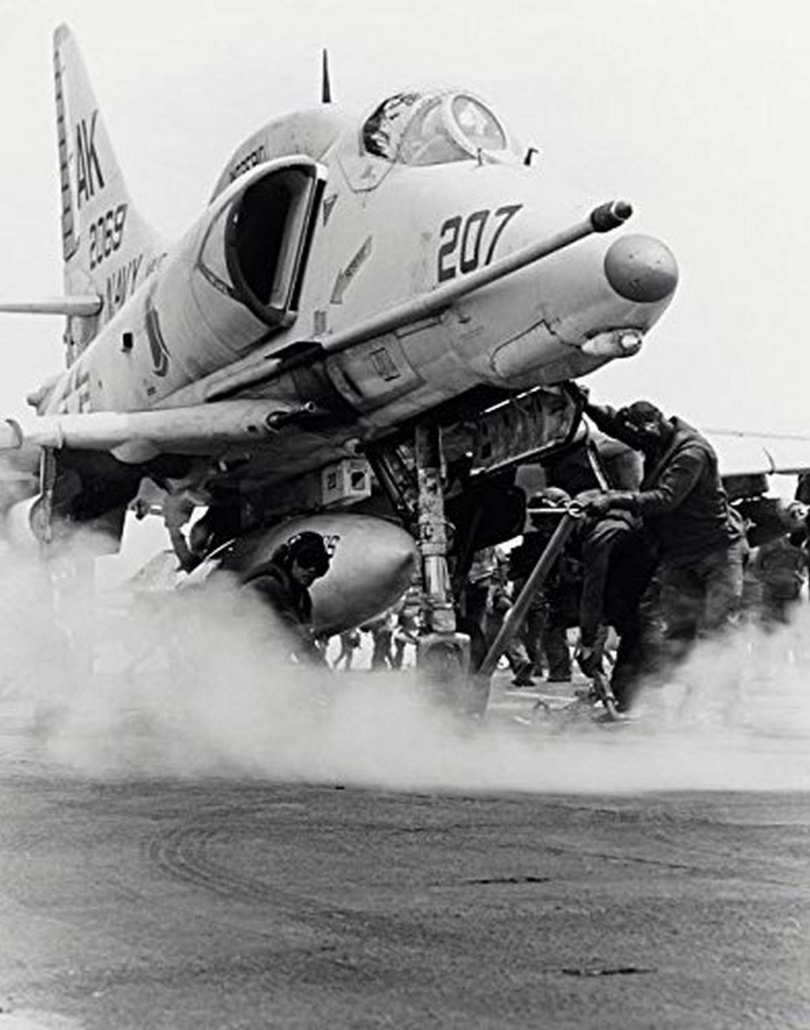An A-4F Skyhawk on the steam catapult aboard USS Intrepid Vietnam War 1968 Poster Print by Stocktrek Images (11 x 17)