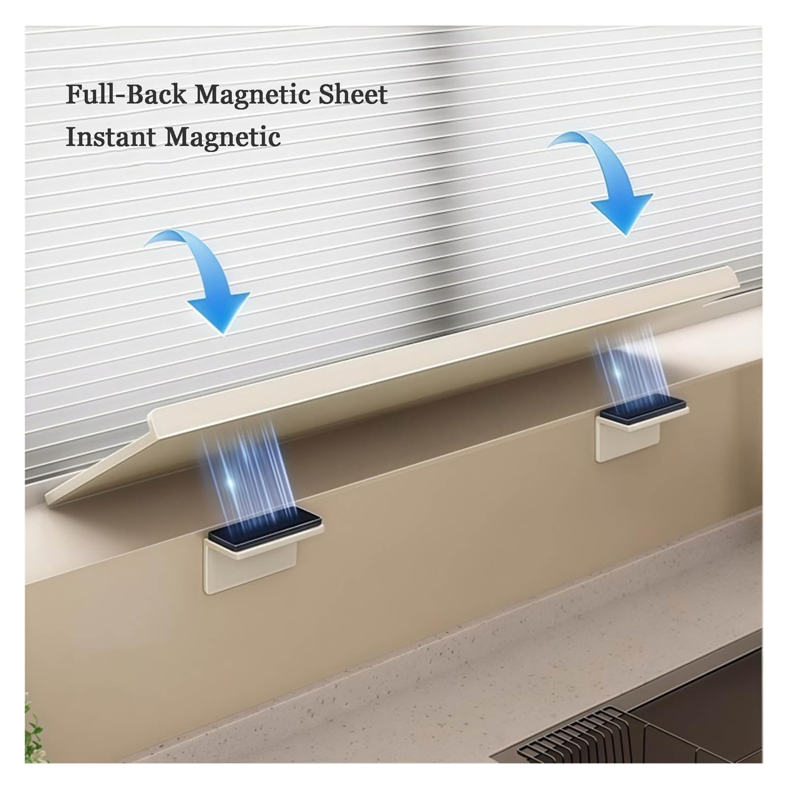 Piastra di estensione magnetica per davanzale della finestra, resistente, per banco da lavoro del balcone (60 x 15 cm), design stabile e resistente ai danni
