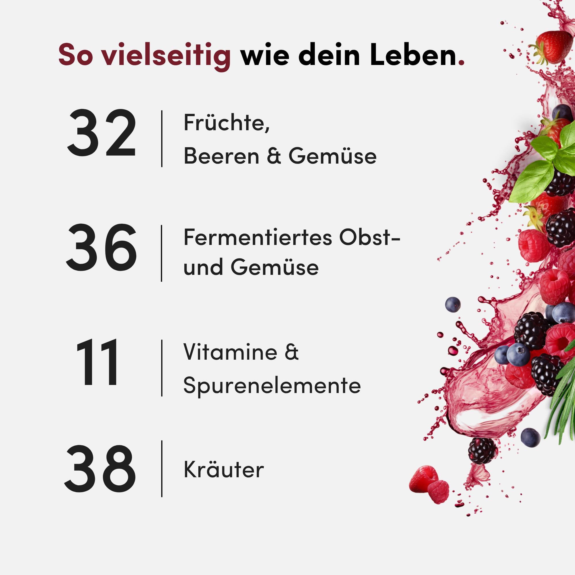 Vitabalance® Mikronährstoffkonzentrat 500 ml – 128 Zutaten inkl. fermentiertem Obst und Gemüse – für die tägliche Nährstoffversorgung von Familie & Kindern ab 3 Jahren | Vegan | 1-Monats-Vorrat