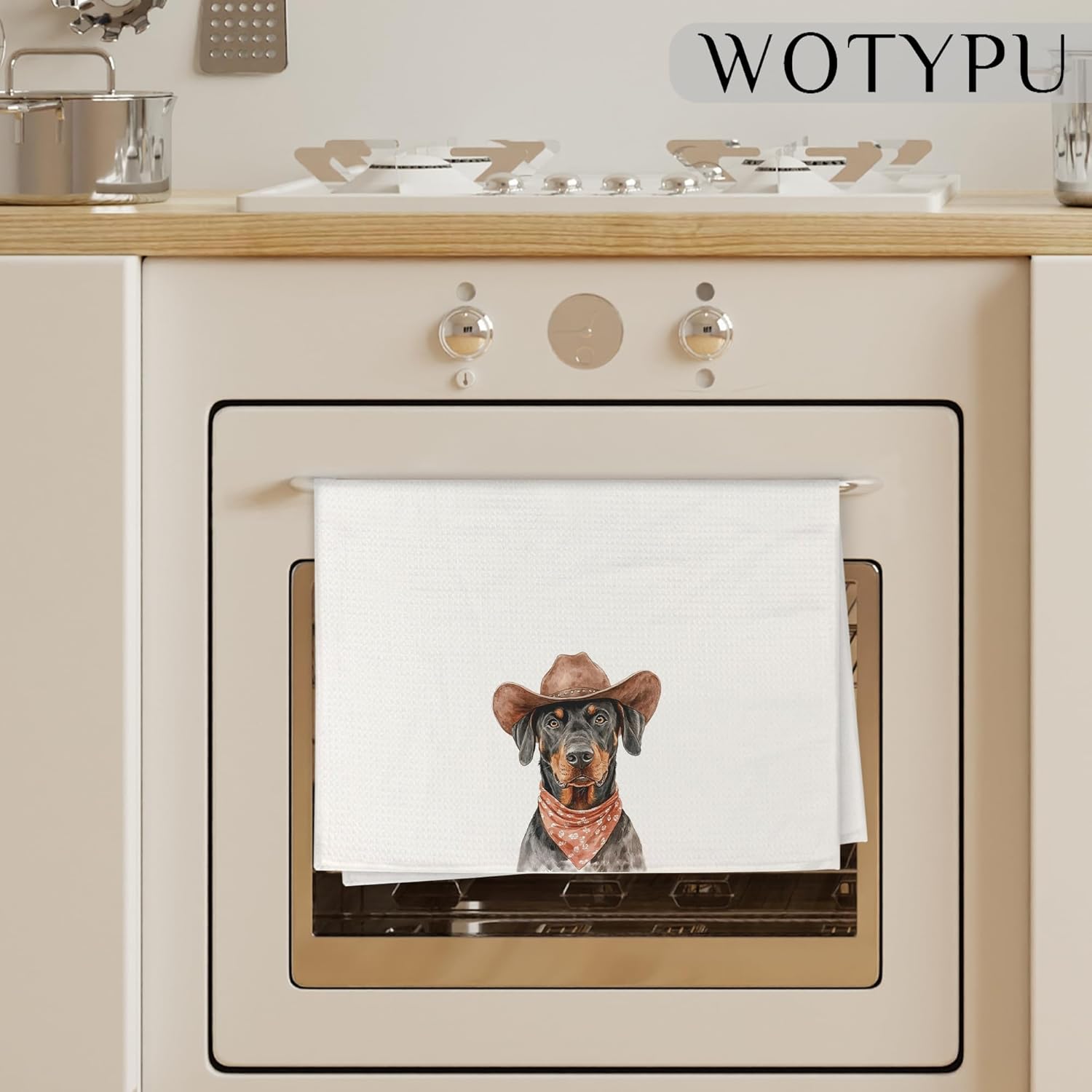 Doberman Pinscher Gift Kitchen Towels, Doberman Gifts Dish Tea Towel for Kitchen Decor, Funny Dobermann Dog Hand Towels for Bathroom Decor, Dog Lover Mom Gifts, 16x24 Inch - Image 3