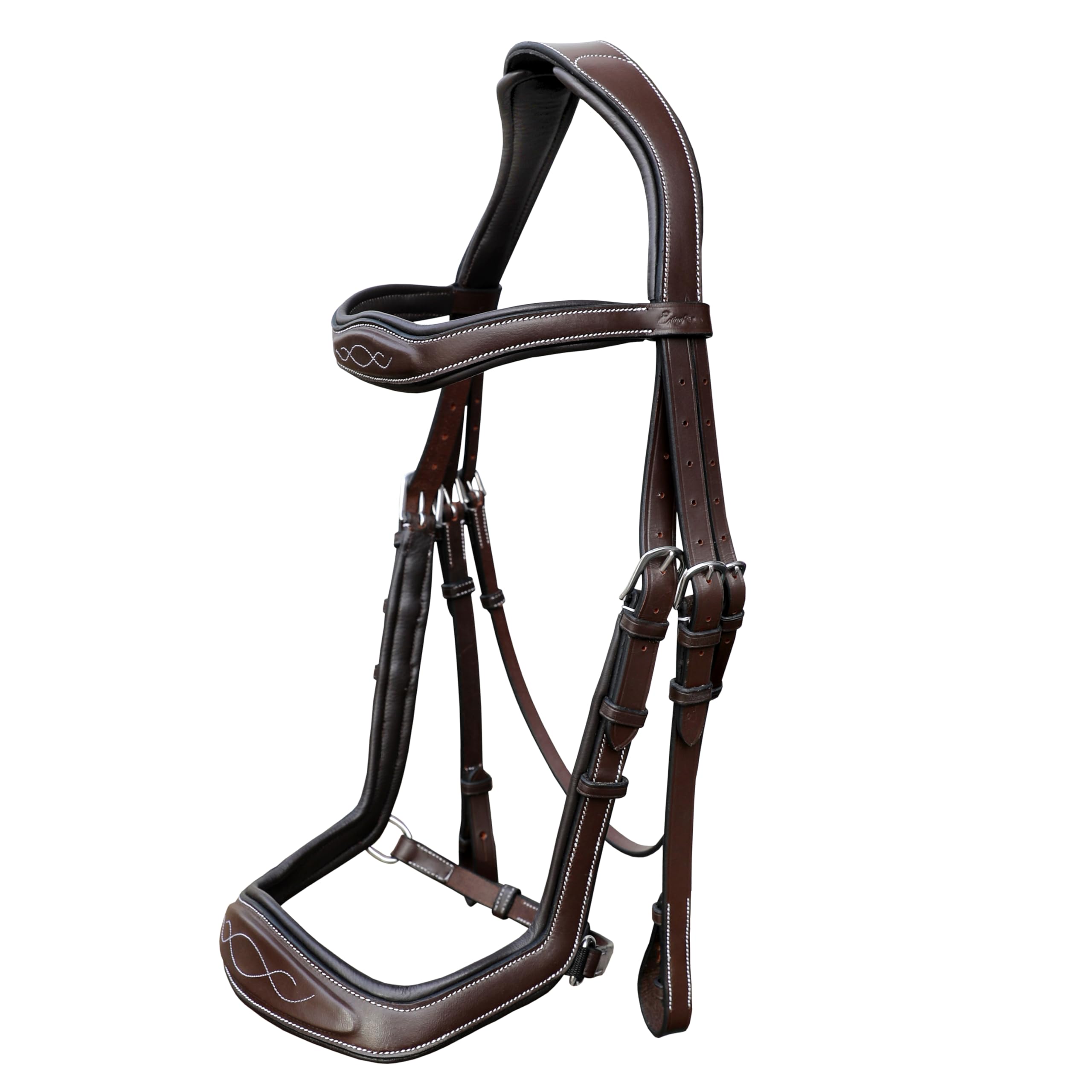 Showman Argentina Leather Braided Noseband Tie Down (Purple)