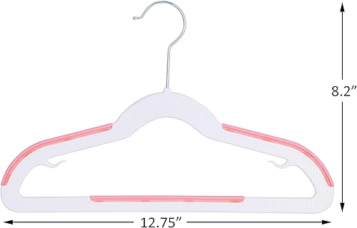 Miniatura 7 de Finnhomy Paquete de 30 perchas de plástico extra fuertes para bebés y niños, perchas de ropa para niños con almohadillas antideslizantes, ideales