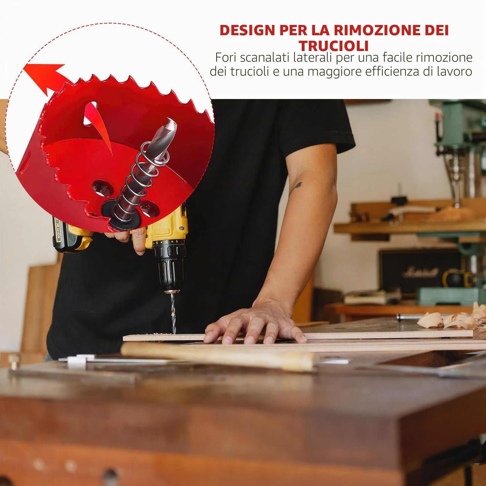 Sega a tazza da 68 mm, 2 seghe a tazza bimetalliche HSS M42, per legno, universale, sega circolare a tazza, punta da 68 mm, fresa a tazza per legno, cartongesso, plastica